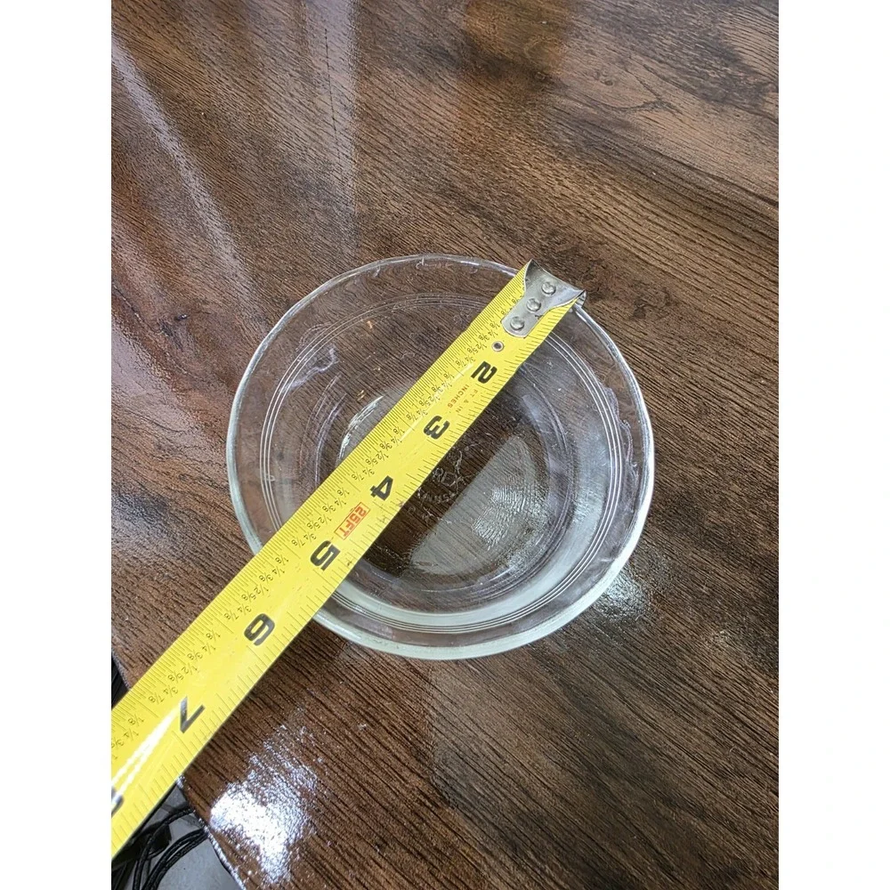 Vintage Corning Pyrex Scalloped 3 Ring Clear‎ Glass 464 Custard Cup Ramekin 10oz